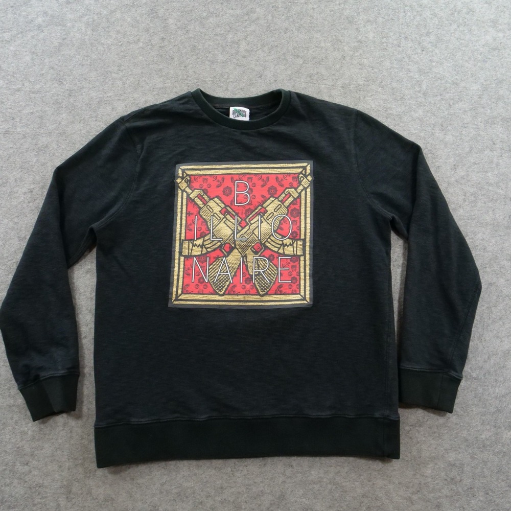 Billionaire Boys Club Sweatshirt Mens Extra Large Black Crewneck Graphic Guns